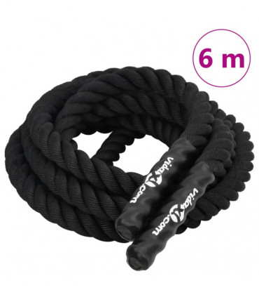 vidaXL Battle Rope Black 6 m 4.5 kg Polyester