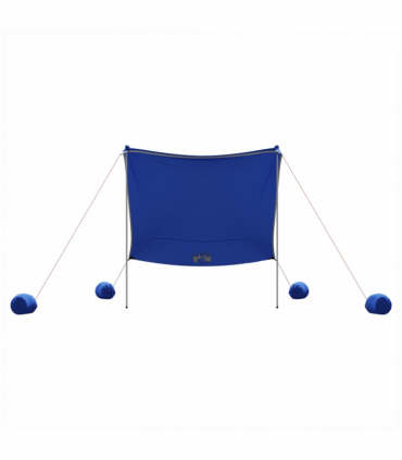 vidaXL Beach Canopy with Sand Anchors Blue 214x236 cm