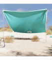 vidaXL Beach Canopy with Sand Anchors Green 304x300 cm
