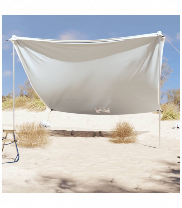 vidaXL Beach Canopy with Sand Anchors Grey 304x300 cm
