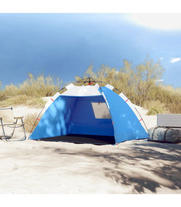 vidaXL Beach Tent 2-Person Azure Blue Quick Release Waterproof