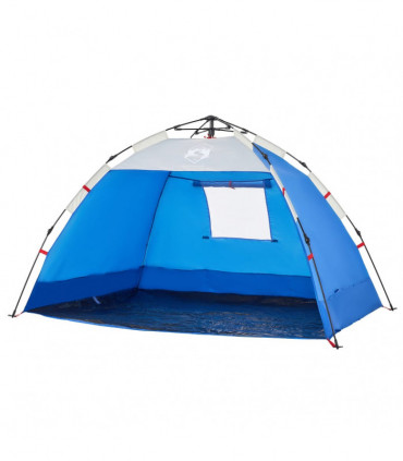 vidaXL Beach Tent 2-Person Azure Blue Quick Release Waterproof