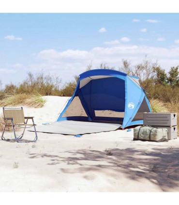 vidaXL Beach Tent 2-Person Azure Blue Waterproof