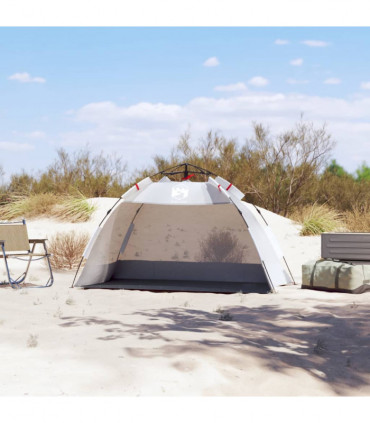 vidaXL Beach Tent 2-Person Grey Quick Release Waterproof
