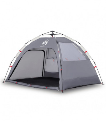 vidaXL Beach Tent 2-Person Grey Quick Release Waterproof