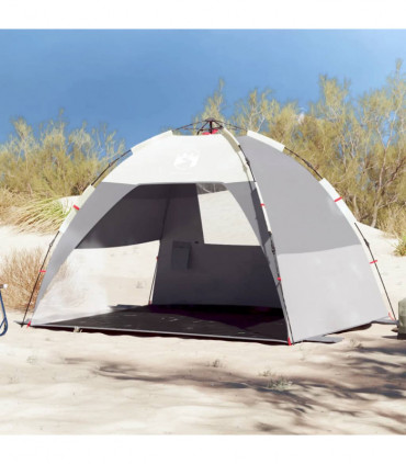 vidaXL Beach Tent 2-Person Grey Quick Release Waterproof