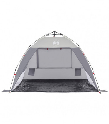 vidaXL Beach Tent 2-Person Grey Quick Release Waterproof