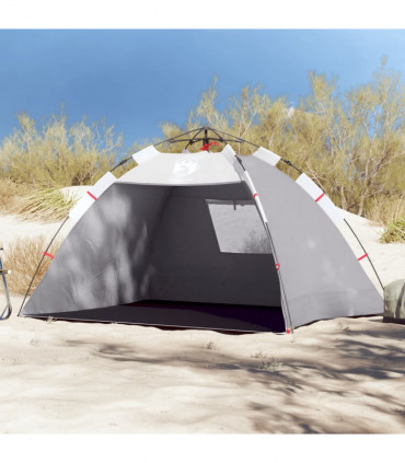 vidaXL Beach Tent 2-Person Grey Quick Release Waterproof