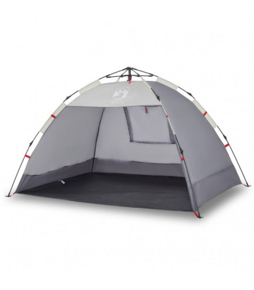 vidaXL Beach Tent 2-Person Grey Quick Release Waterproof
