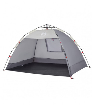 vidaXL Beach Tent 2-Person Grey Quick Release Waterproof