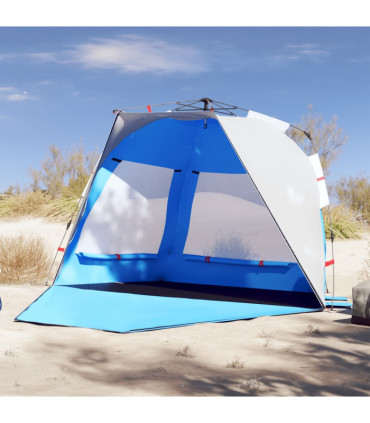 vidaXL Beach Tent 3-Person Azure Blue Quick Release Waterproof