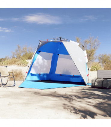 vidaXL Beach Tent 3-Person Azure Blue Quick Release Waterproof