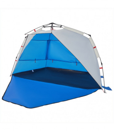 vidaXL Beach Tent 3-Person Azure Blue Quick Release Waterproof