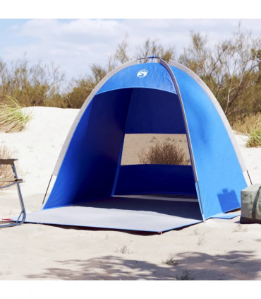 vidaXL Beach Tent 3-Person Azure Blue Waterproof