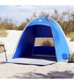 vidaXL Beach Tent 3-Person Azure Blue Waterproof