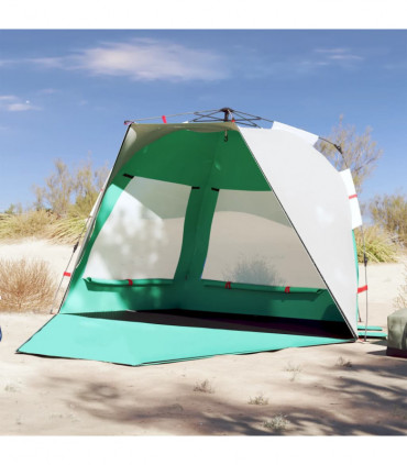 vidaXL Beach Tent 3-Person Sea Green Quick Release Waterproof