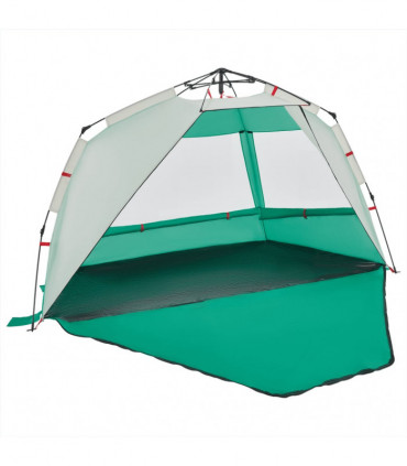 vidaXL Beach Tent 3-Person Sea Green Quick Release Waterproof