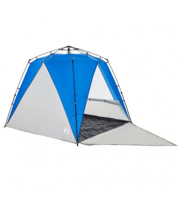 vidaXL Beach Tent 4-Person Azure Blue Quick Release Waterproof