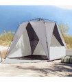 vidaXL Beach Tent 4-Person Grey Quick Release Waterproof