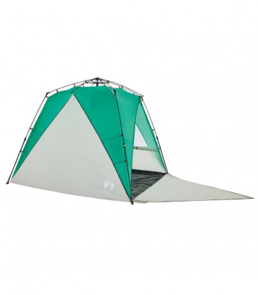 vidaXL Beach Tent 4-Person Sea Green Quick Release Waterproof