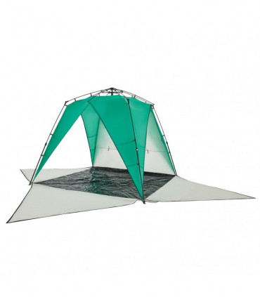 vidaXL Beach Tent 4-Person Sea Green Quick Release Waterproof