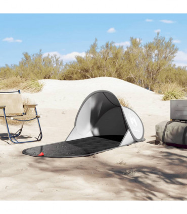 vidaXL Beach Tent Grey Pop-up Waterproof