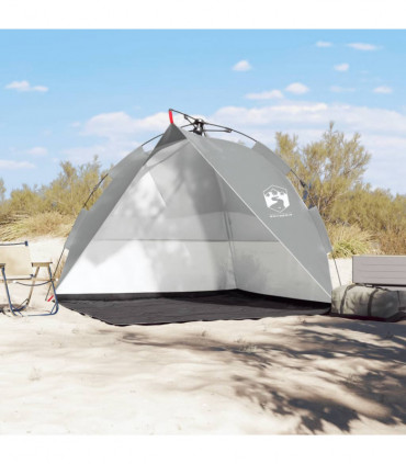 vidaXL Beach Tent Grey Quick Release Waterproof