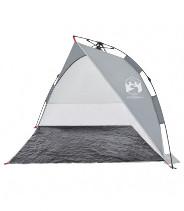 vidaXL Beach Tent Grey Quick Release Waterproof