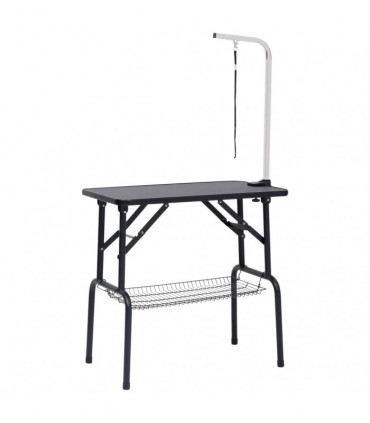Adjustable Dog Grooming Table with 1 Loop and Basket