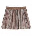 Kids' Pleated Skirt with Glitters Brown and Pink 104