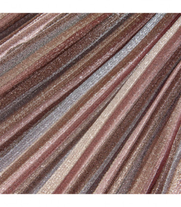 Kids' Pleated Skirt with Glitters Brown and Pink 116