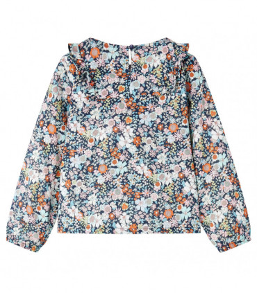 Kids' Shirt with Long Sleeves Dark Blue 116