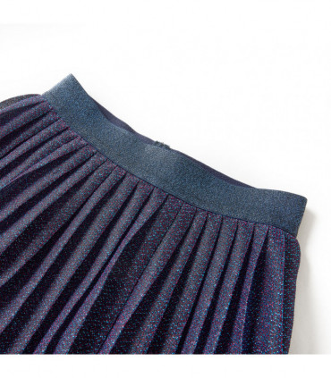 Kids' Skirt with Glitters Navy Blue 128