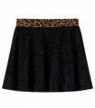 Kids' Skirt with Leopard Waistband Black 116