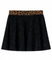 Kids' Skirt with Leopard Waistband Black 128