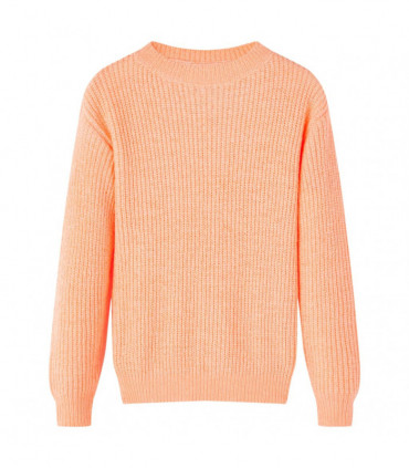 Kids' Sweater Knitted Bright Orange 140