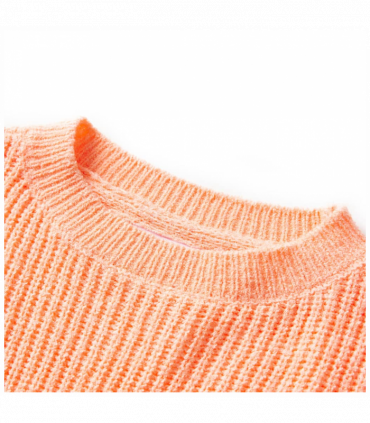 Kids' Sweater Knitted Bright Orange 140
