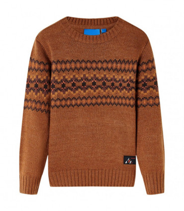 Kids' Sweater Knitted Cognac 92