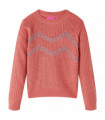 Kids' Sweater Knitted Medium Pink 128