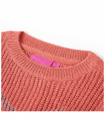 Kids' Sweater Knitted Medium Pink 128