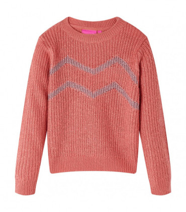 Kids' Sweater Knitted Medium Pink 140