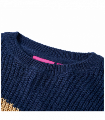 Kids' Sweater Knitted Navy 140