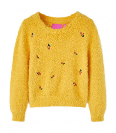 Kids' Sweater Knitted Ochre 128