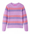 Kids' Sweater Stripes Knitted Lilac and Pink 104
