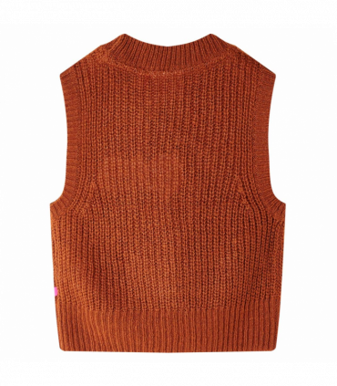 Kids' Sweater Vest Knitted Cognac 104