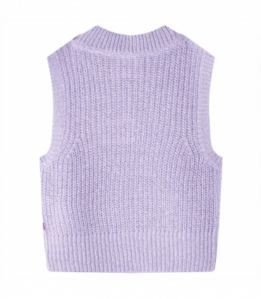 Kids' Sweater Vest Knitted Light Lilac 116