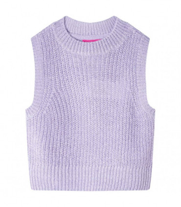 Kids' Sweater Vest Knitted Light Lilac 128