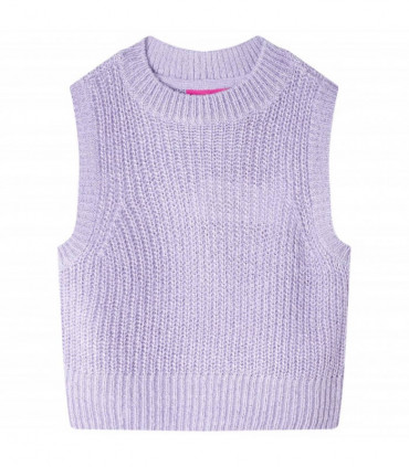 Kids' Sweater Vest Knitted Light Lilac 92