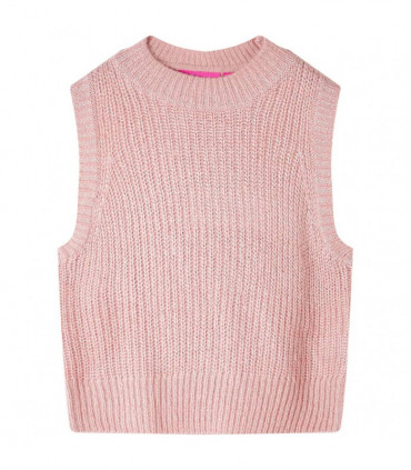 Kids' Sweater Vest Knitted Light Pink 116