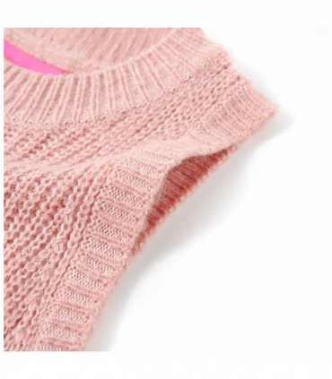 Kids' Sweater Vest Knitted Light Pink 116